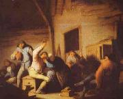 adriaen van ostade Peasants in a Tavern oil